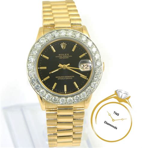 rolex gold datejust president|rolex 31mm datejust diamond bezel.